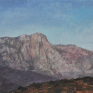 Óleo sobre lienzo "Sierra Blanca" de Joel G. Mayoral