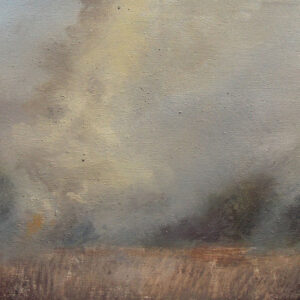 Pintura al óleo "¡CALIENTE! Lagunita en llamas I" de Daniel Castro