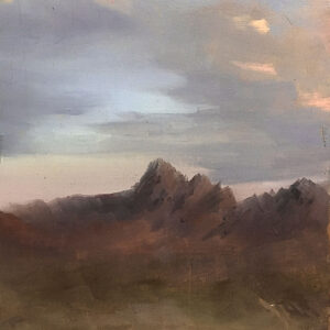 Pintura al óleo "Cerros del Tecolote" de Daniel Castro