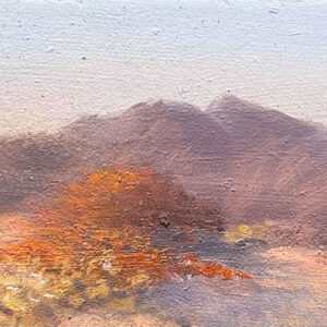 Pintura al óleo "Hora dorada en las dunas" de Daniel Castro