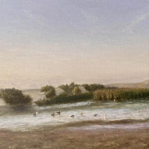 Pintura al óleo "Lagunita del Ciprés" de Daniel Castro